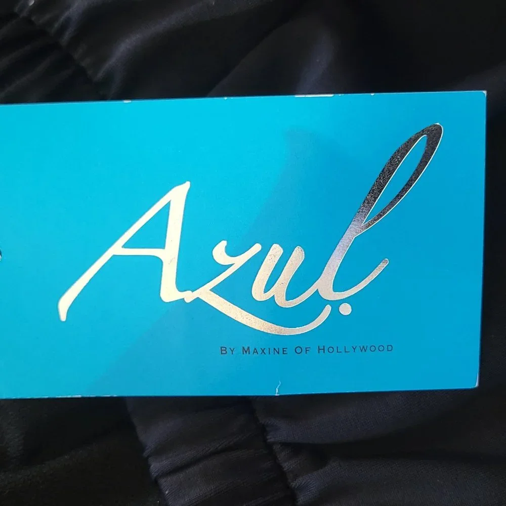 NWT Azul by Maxine of Hollywood Solid Black Swim Short NEW Plus Size 16W